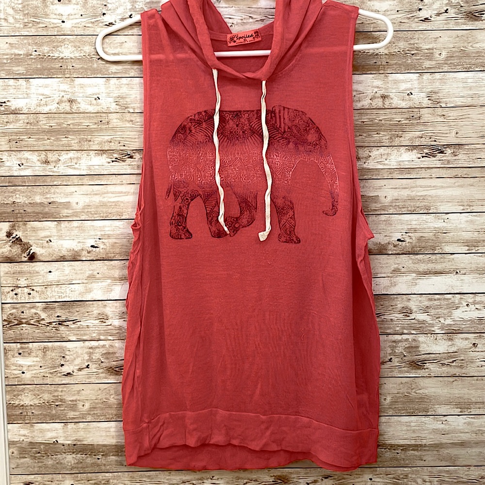 Spoiled XL elephant hoodie tank